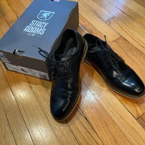 Stacy Adams Dickinson Boys’ Kids Youth Oxford Boys Size 3 Black Dress Shoes